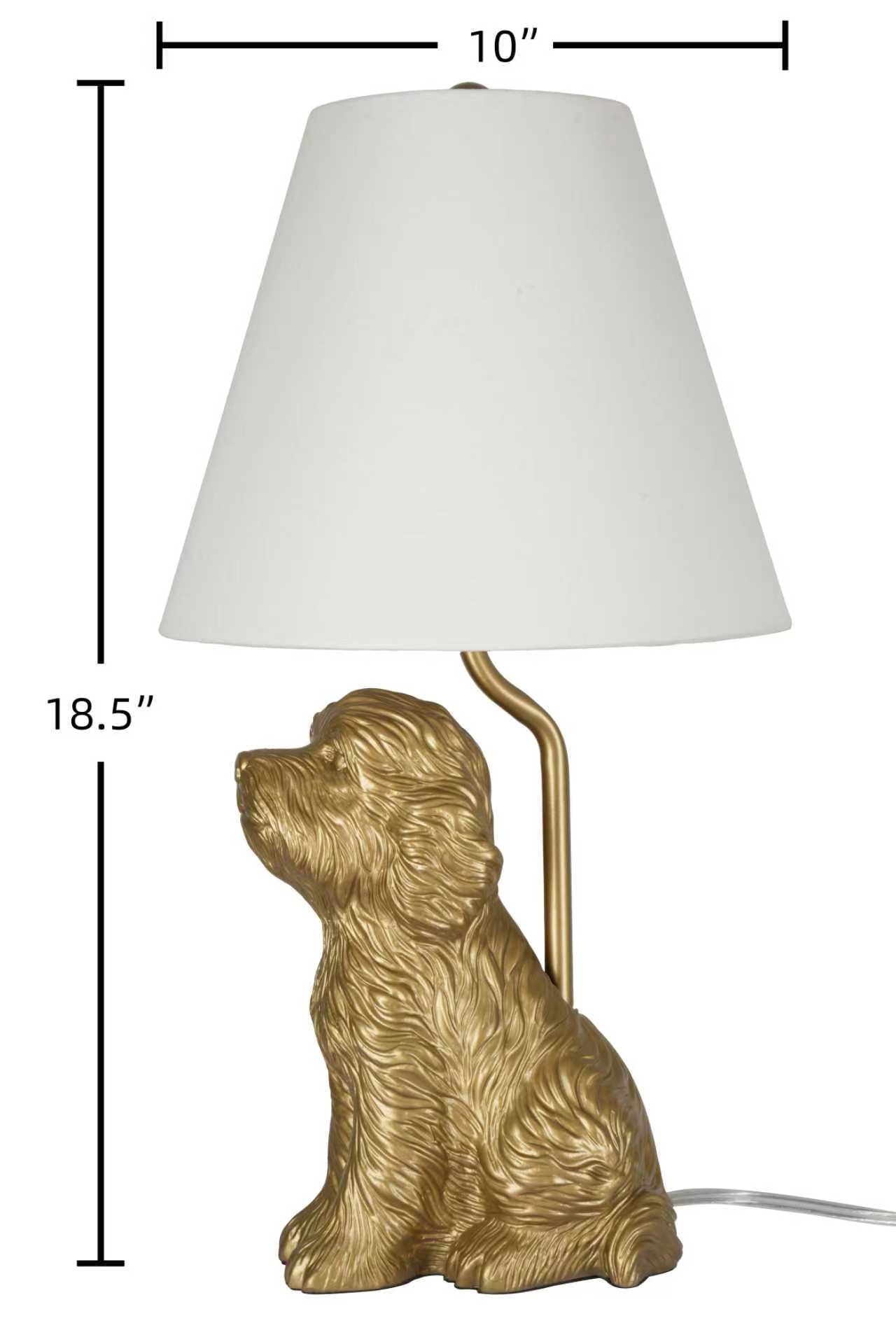 Cozylumi™ Catalina Lighting Golden Doodle Table Lamp with Painted Gold Finish and
