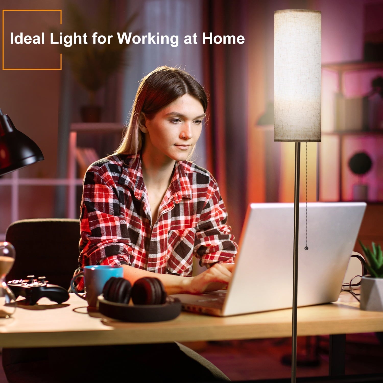 Cozylumi™ Vesteel Floor Lamp for Living Room, Modern Standing Lamp with 3 Color