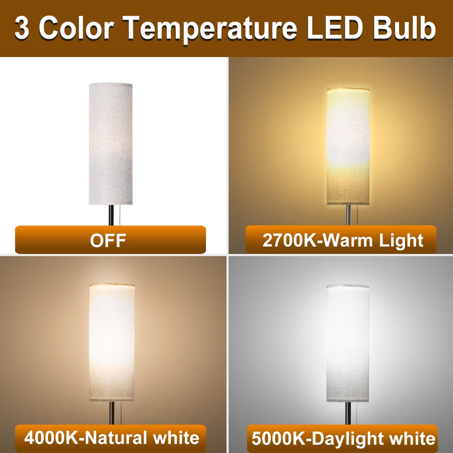 Cozylumi™ Vesteel Floor Lamp for Living Room, Modern Standing Lamp with 3 Color