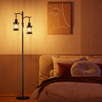 Cozylumi™ 63" Modern Floor Lamps with Stepless Dimming, 2 Light Glass Floor Lamps for