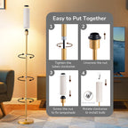 Cozylumi™ 65in Gold Floor Lamps with Remote for Living Room, 2700K-6000K, Standing Tall