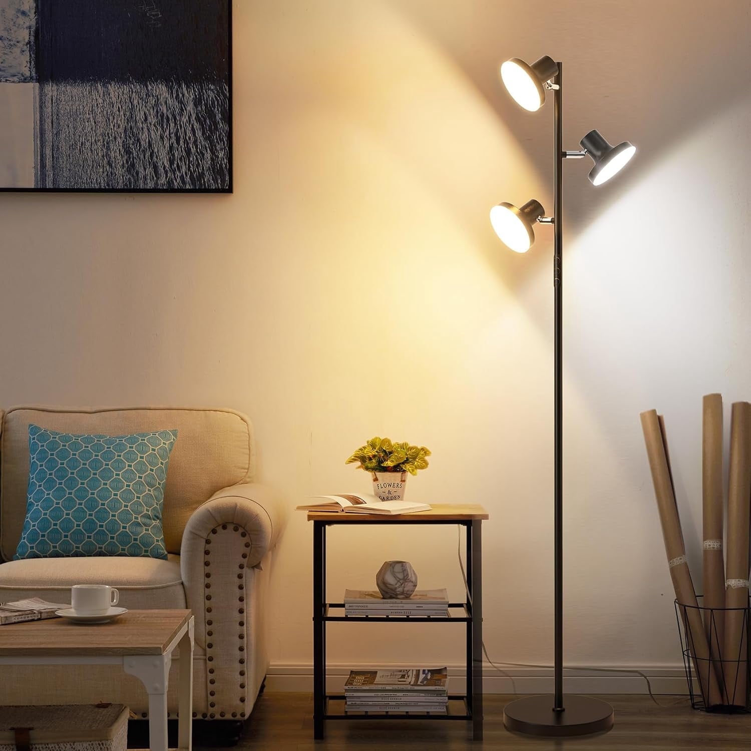 Cozylumi™ BedLuxury Tree Floor Lamp With Remote & Touch Control - 3 Lights, Modern