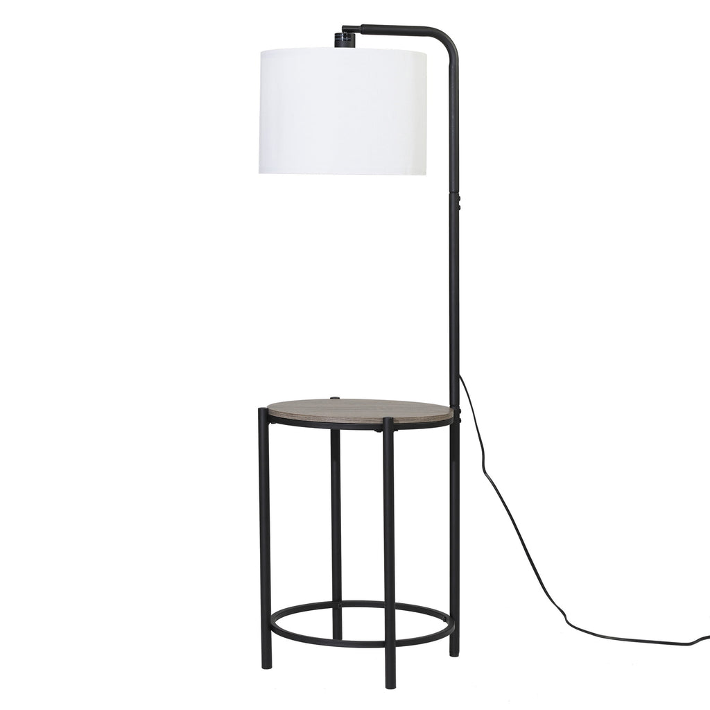 Cozylumi™ 54-inch Mid-Century Style Floor Lamp, with Faux Wood Finished Table