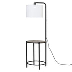 Cozylumi™ 54-inch Mid-Century Style Floor Lamp, with Faux Wood Finished Table