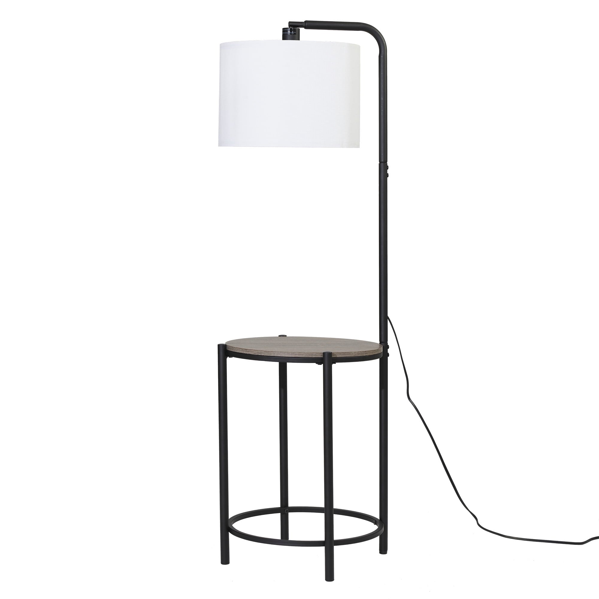 Cozylumi™ 54-inch Mid-Century Style Floor Lamp, with Faux Wood Finished Table
