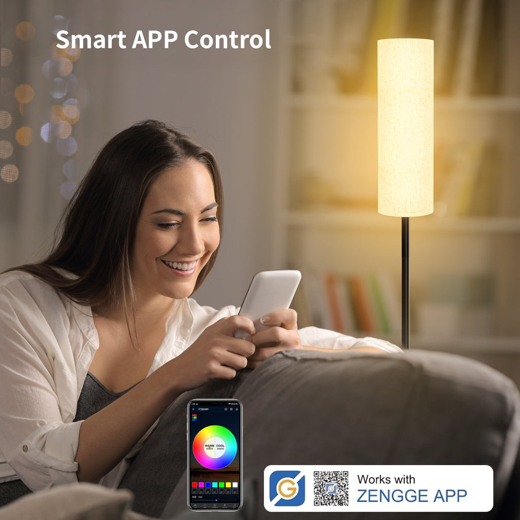 Cozylumi™ 67" Floor Lamp, 16 Million Color Changing Smart LED Lamp with Music Sync, APP