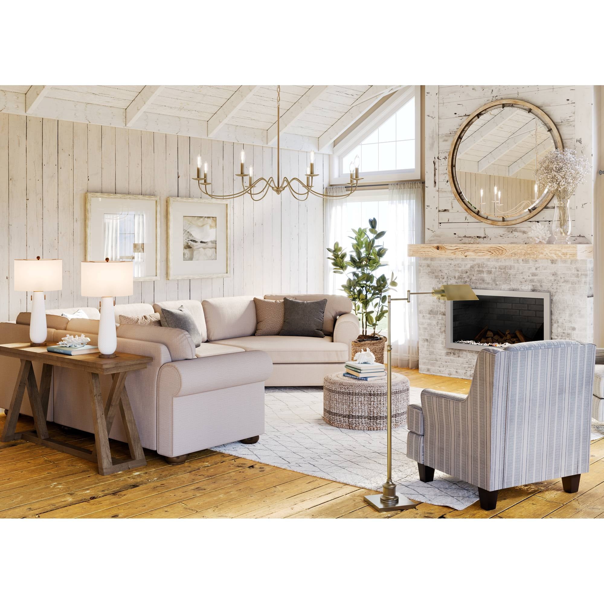 Cozylumi™ Jenson Swing Floor Lamp, Brass