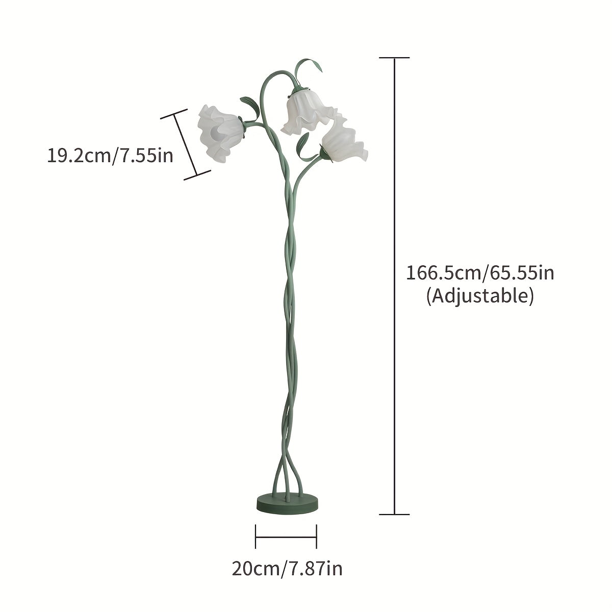 Cozylumi™ Art Deco Flower Floor Lamp, Flexible Arm DIY Shape, 3-Color Temperature LED