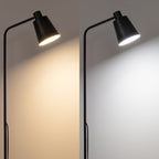 Cozylumi™ 59" Black Modern Floor Lamps for Living Room, Adjustable Lampshade, Metal