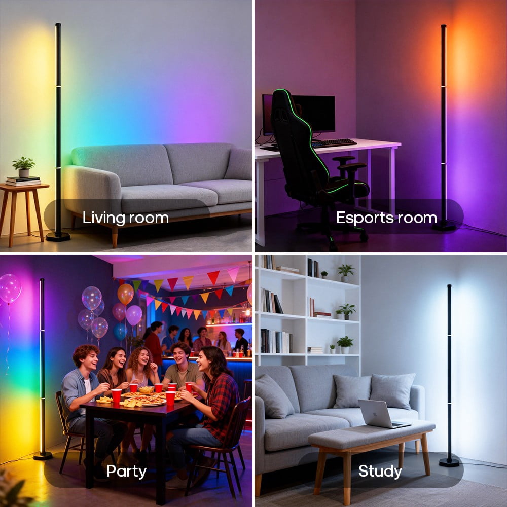 Cozylumi™ LED Corner Floor Lamp, 16 Million Colors Corner Light with App & Remote