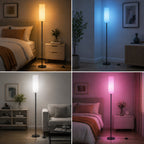 Cozylumi™ RGB Modern Floor Lamp for Living Room, LED Standing Lamp with App Control