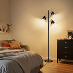 Cozylumi™ Tree Floor Lamp with 3 Adjustable Rotating Lights, Standing Tall Pole Lamps