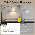 Cozylumi™ 82" Tall Floor Lamps for Living Room, Remote Control Large Arc Floor Lamp