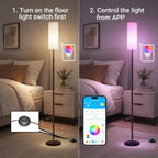 Cozylumi™ RGB Modern Floor Lamp for Living Room, LED Standing Lamp with App Control