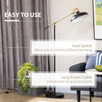 Cozylumi™ HOMCOM Adjustable Floor Lamps for Living Room, Standing Lamp for Bedroom with