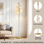 Cozylumi™ 70" Resin Metal Tall Floor Lamp for Living Room with Lamp Shade,Farmhouse