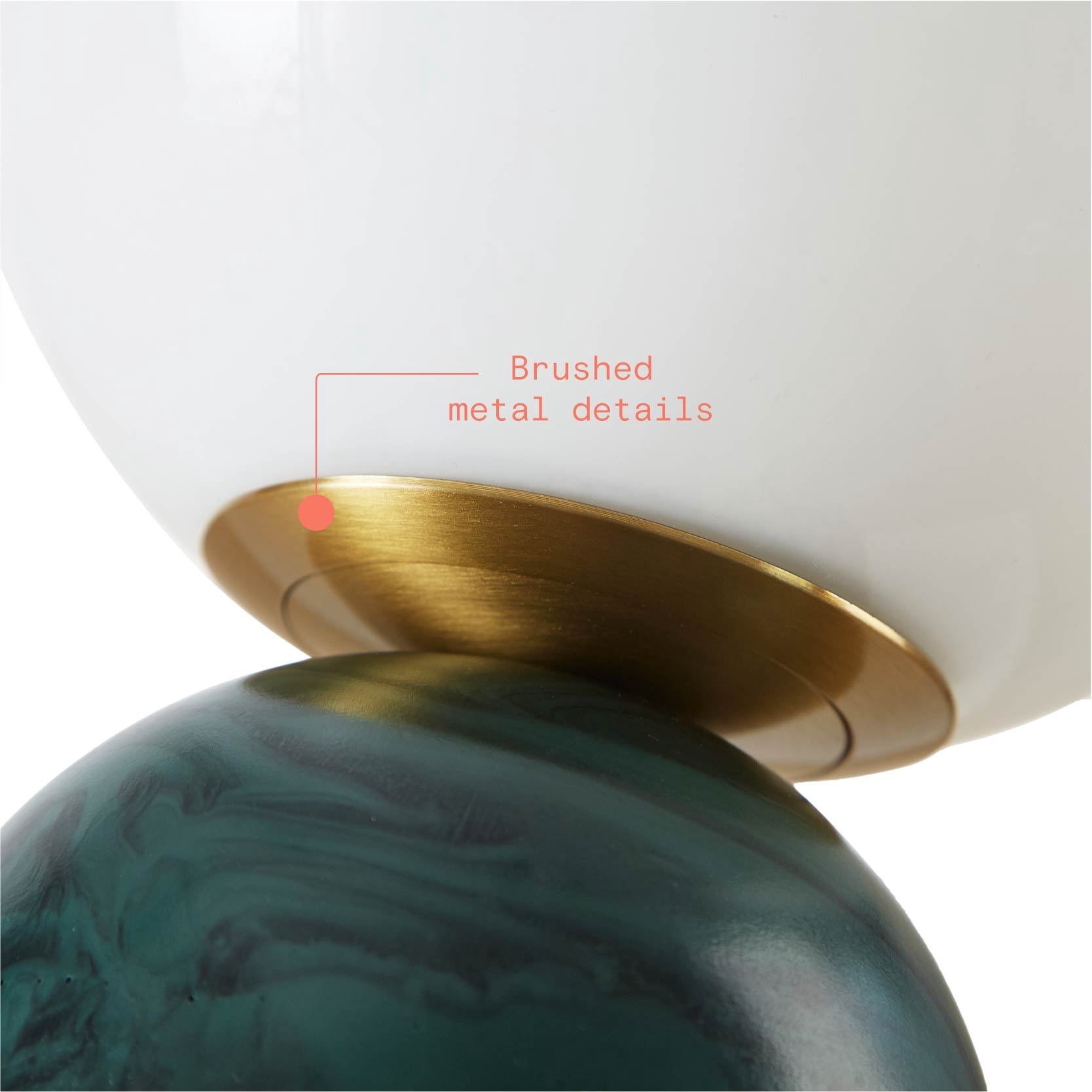 Cozylumi™ Beautiful Thyme Green Marble Uplight by Drew Barrymore, 9.25" H Table Lamp