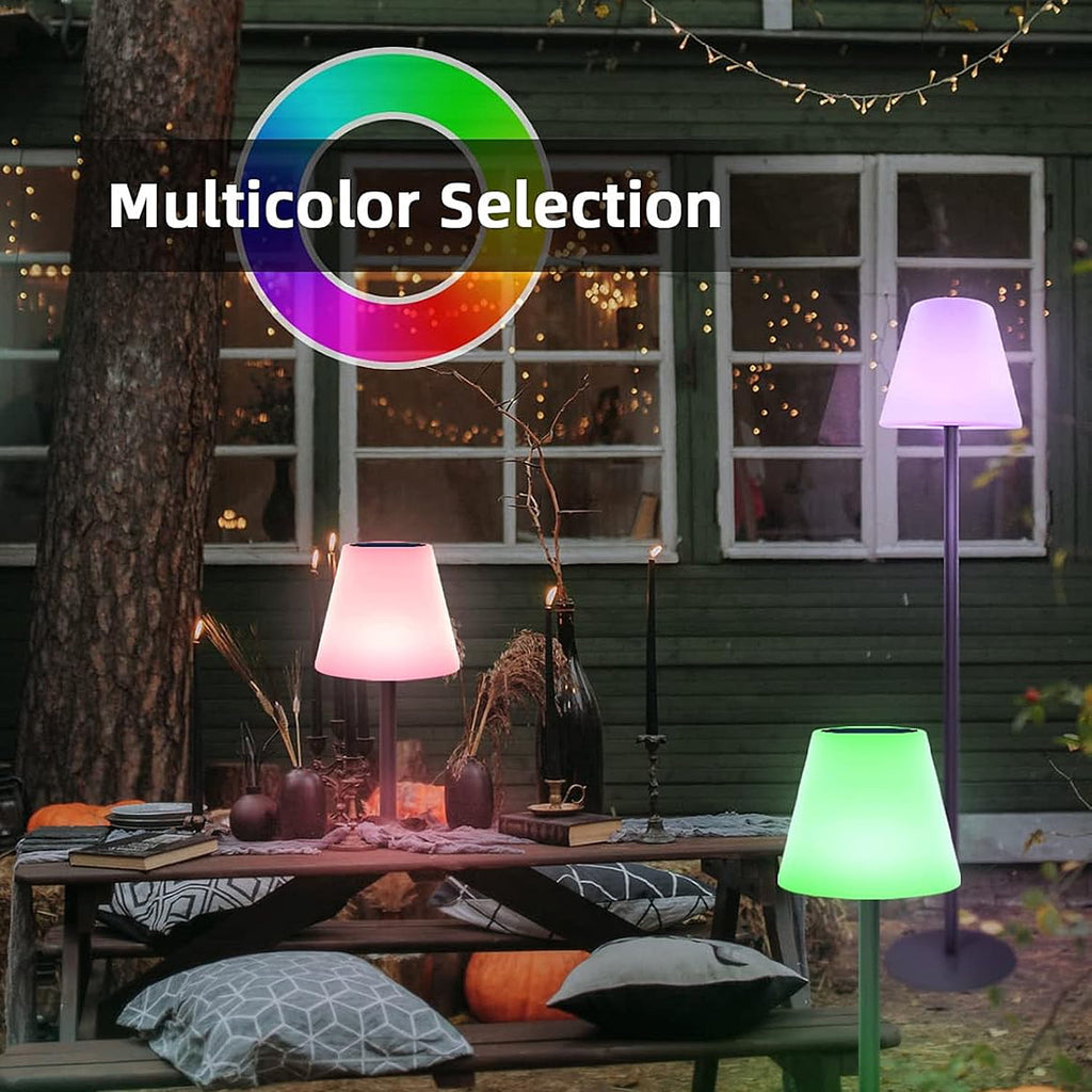 Cozylumi™ Postlucky 56" Solar LED Floor Lamp Dimmable with Remote Control, RGB Color