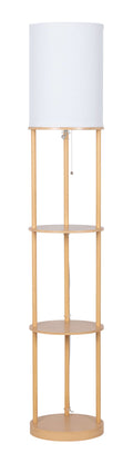 Cozylumi™ 62 in Farmhouse Light Wood Floor Lamp