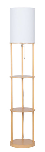 Cozylumi™ 62 in Farmhouse Light Wood Floor Lamp