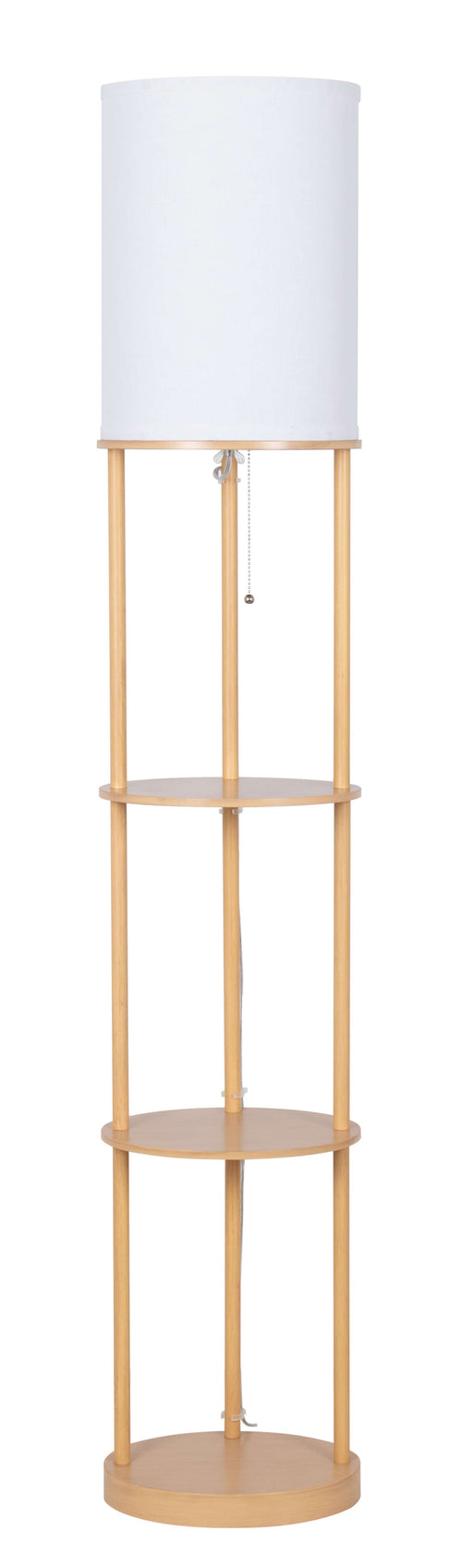 Cozylumi™ 62 in Farmhouse Light Wood Floor Lamp