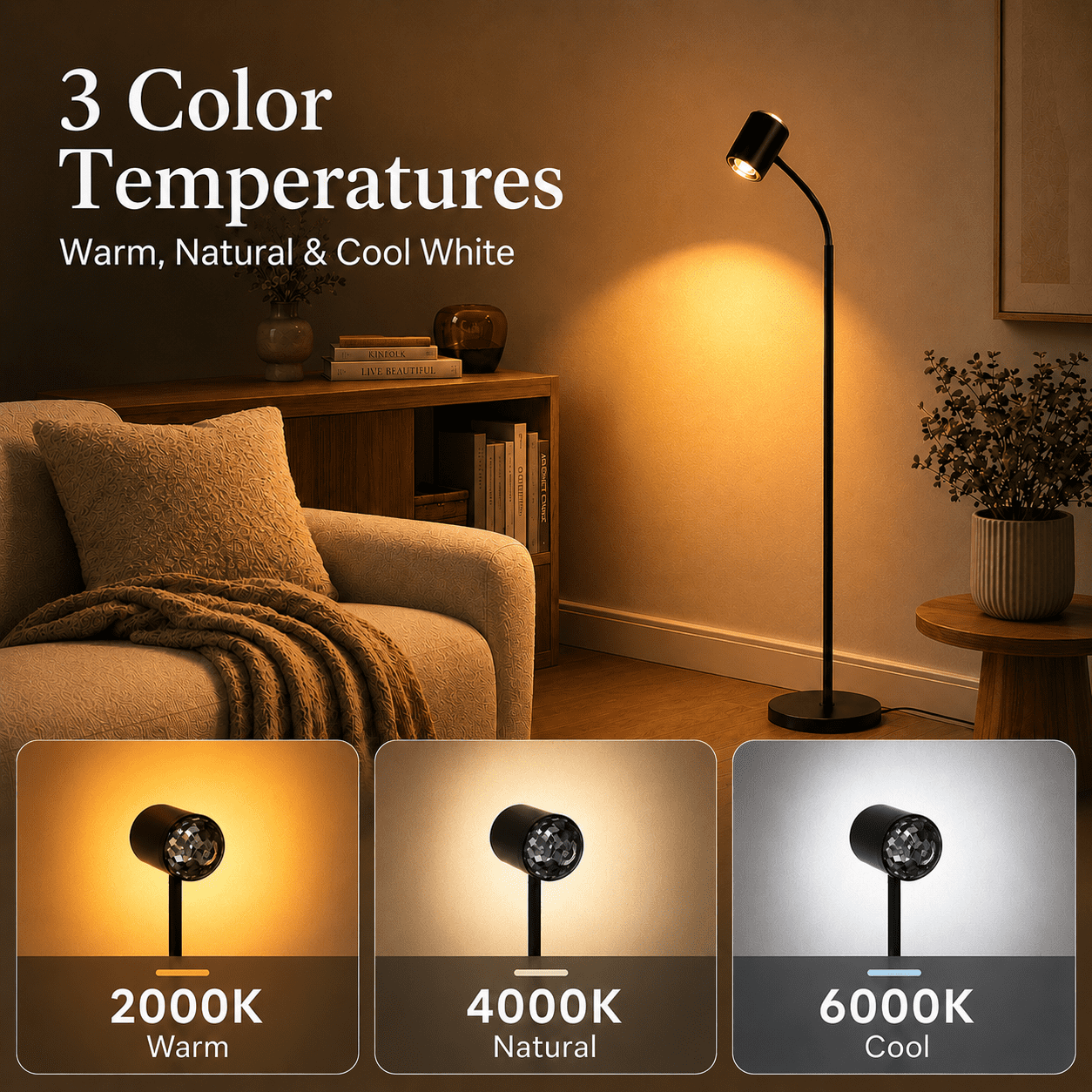 Cozylumi™ MEHOOM Sunset Standing Floor Lamp Projection with Ocean Wave, 360° Rotation