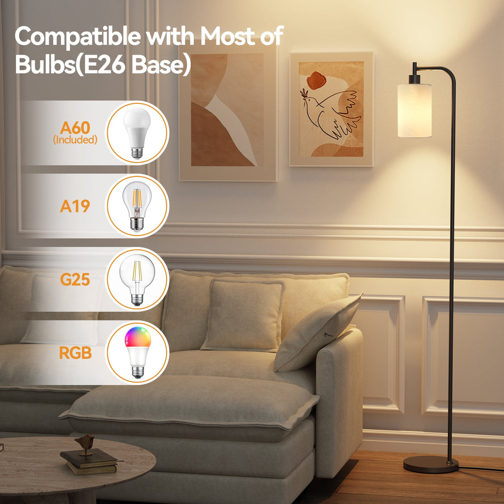Cozylumi™ BedLuxury Dimmable Arc Floor Lamp with Remote Control for Living Room