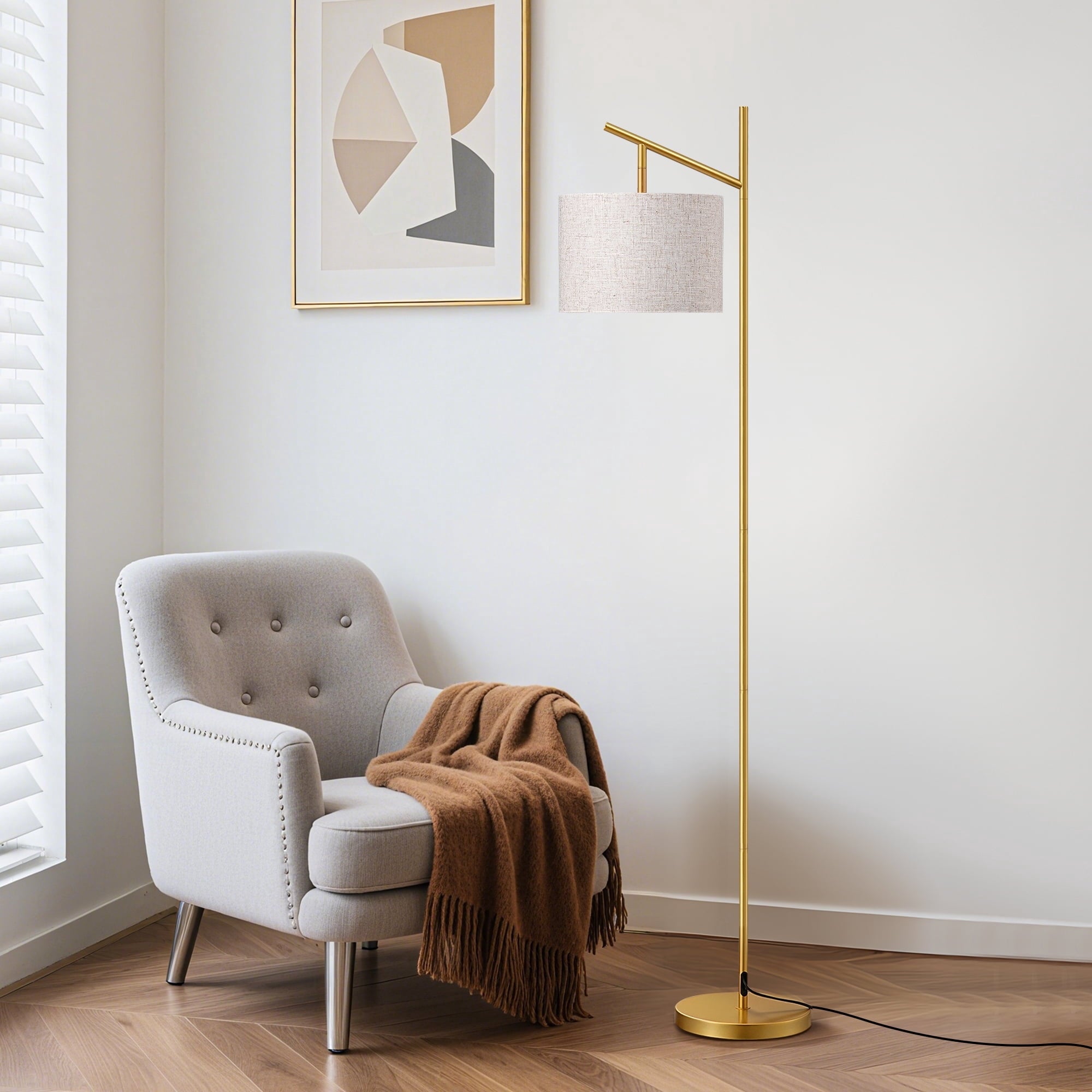 Cozylumi™ 64.7in Floor Lamps for Living Room, Metal Standing Lamp with Foot Switch for