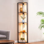 Cozylumi™ 64in Shelf Floor Lamps for Bedroom Office Living Room, Modern LED Corner
