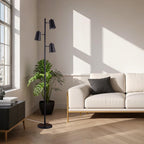 Cozylumi™ LED Floor Lamp, 62.2 in Height, 3 Adjustable Lights, Matte Black Finish, 1-Pack