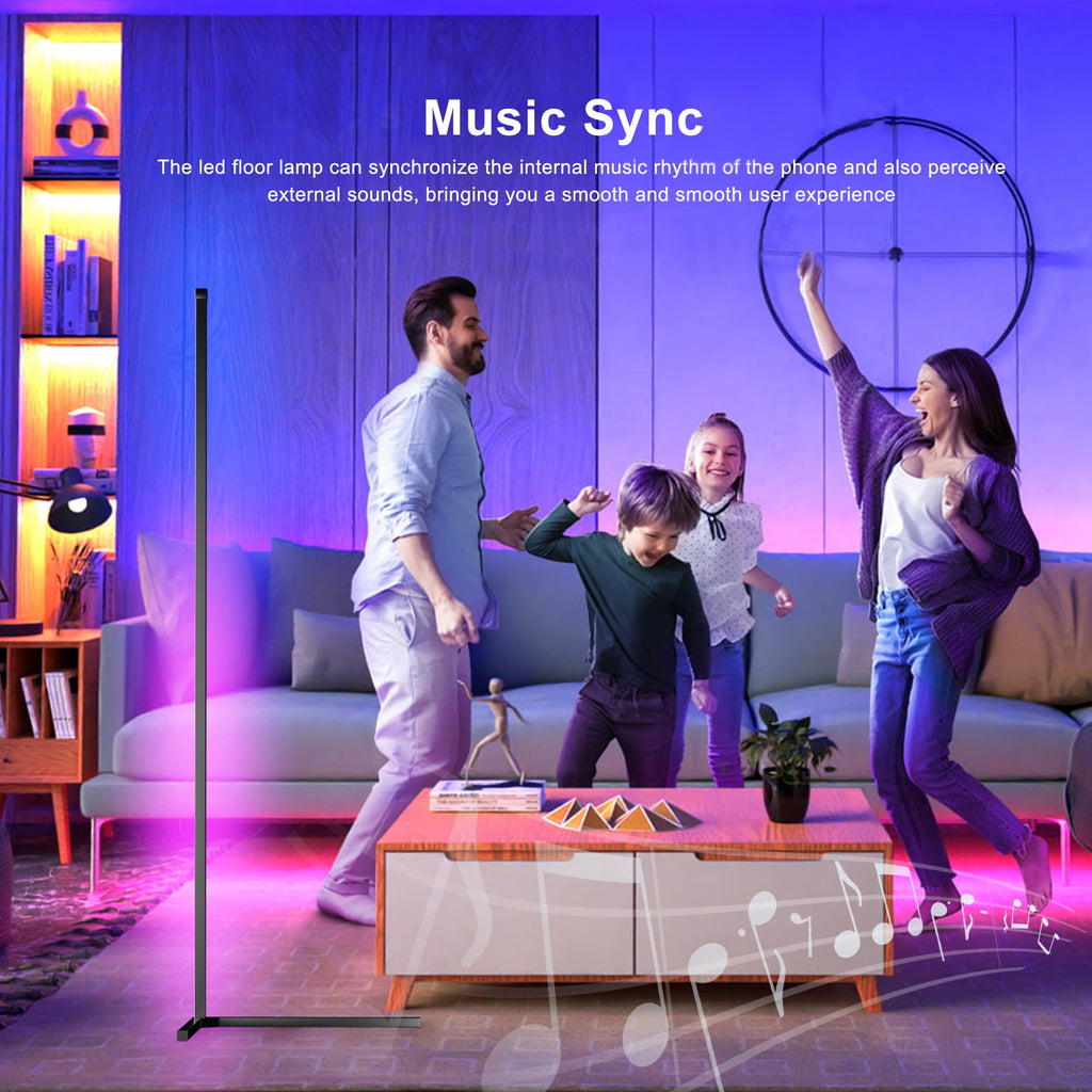 Cozylumi™ Modern LED Floor Lamp, USB Plug-in Music Sync Corner Lamp, APP Remote Control