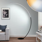 Cozylumi™ 69 Inch Arched Modern Standing Floor Lamp With Remote - Dimmable Black