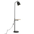 Cozylumi™ 65" Modern Adjustable Head Matte Black Floor Lamp with Black Conical