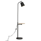 Cozylumi™ 65" Modern Adjustable Head Matte Black Floor Lamp with Black Conical