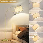 Cozylumi™ Gold Modern Arc Floor Lamp, Tall Pole Lamp with On/Off Foot Switch