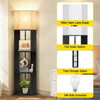 Cozylumi™ Floor Lamp with Shelves, Standing Lamp with 3 Color Temperature LED Bulb for