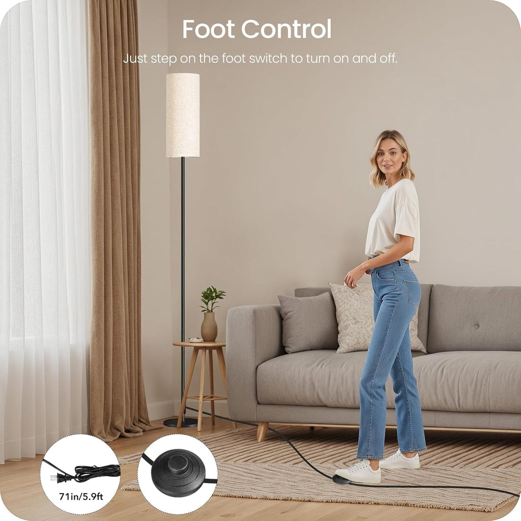 Cozylumi™ BN-LINK Dimmable Floor Lamp with 3 Color Temperatures, Standing Lamp with LED