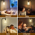 Cozylumi™ Vesteel Arc Floor Lamp for Living Room, Modern Standing Lamp with Glass