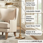 Cozylumi™ Jenson Swing Floor Lamp, Brass