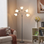 Cozylumi™ HonoDing Adjustable Gooseneck Floor Lamp with Matte White Acrylic Shade, 68