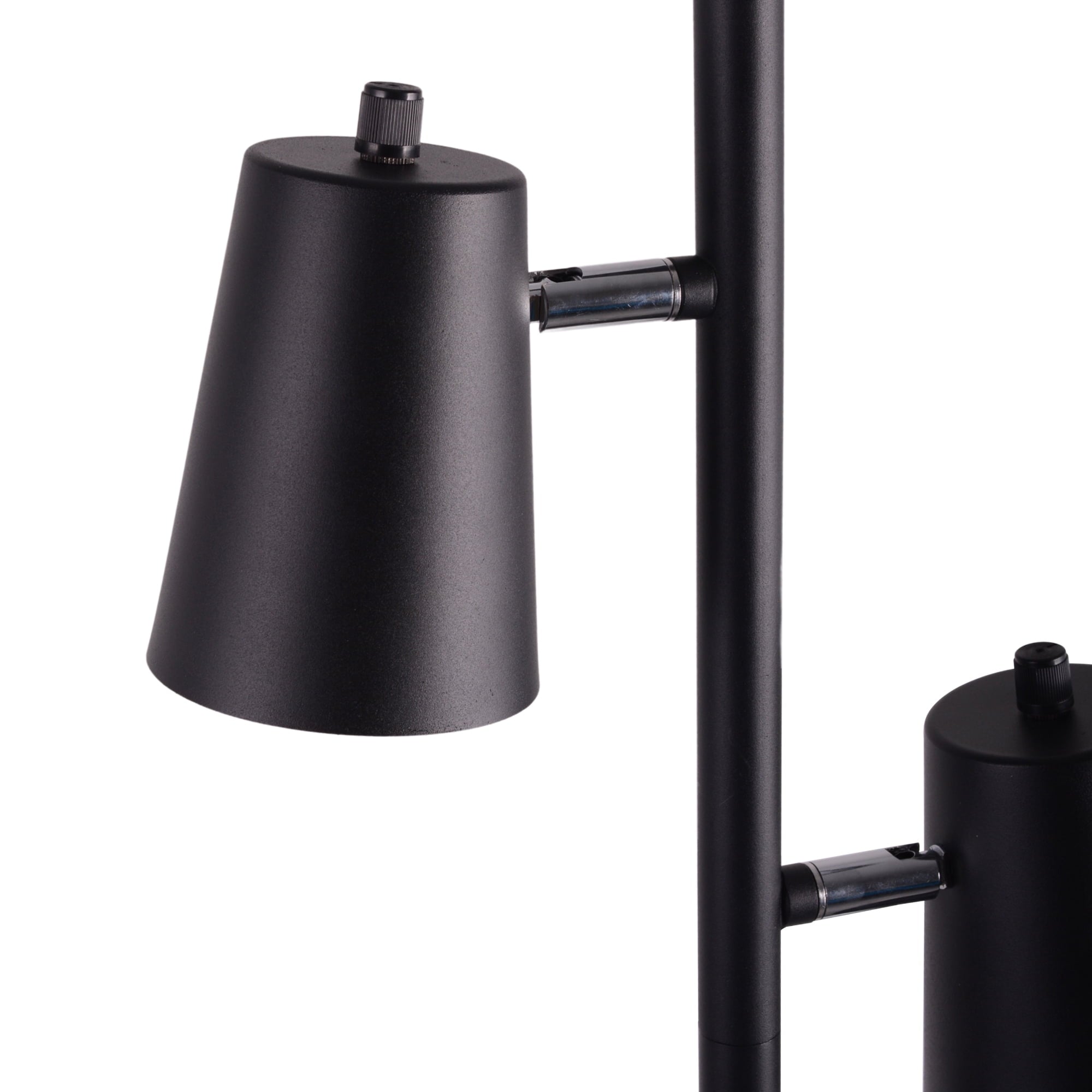 Cozylumi™ LED Floor Lamp, 62.2 in Height, 3 Adjustable Lights, Matte Black Finish, 1-Pack