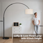 Cozylumi™ 82" Tall Floor Lamps for Living Room, Remote Control Large Arc Floor Lamp