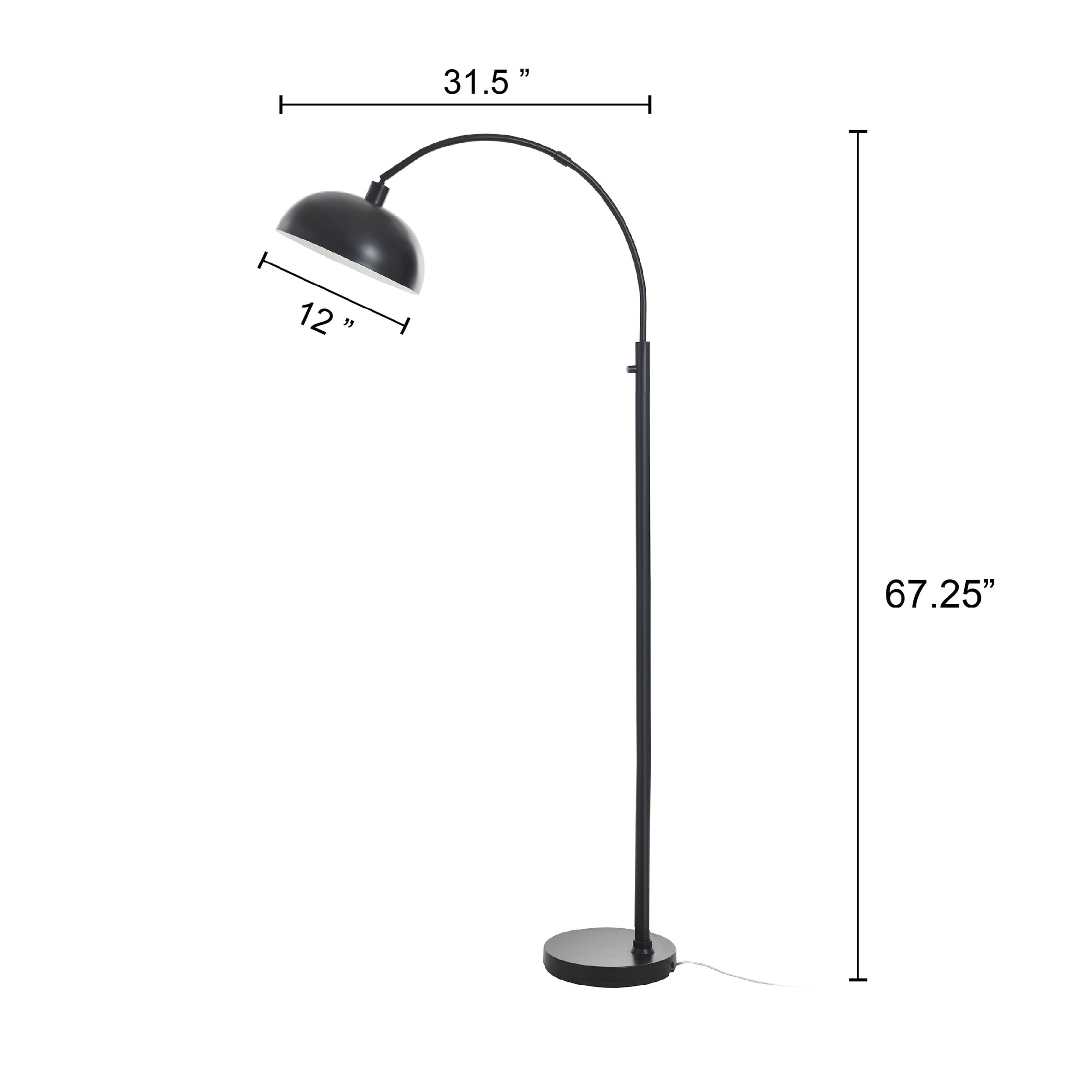 Cozylumi™ Black Finish Arch Dome Floor Lamp