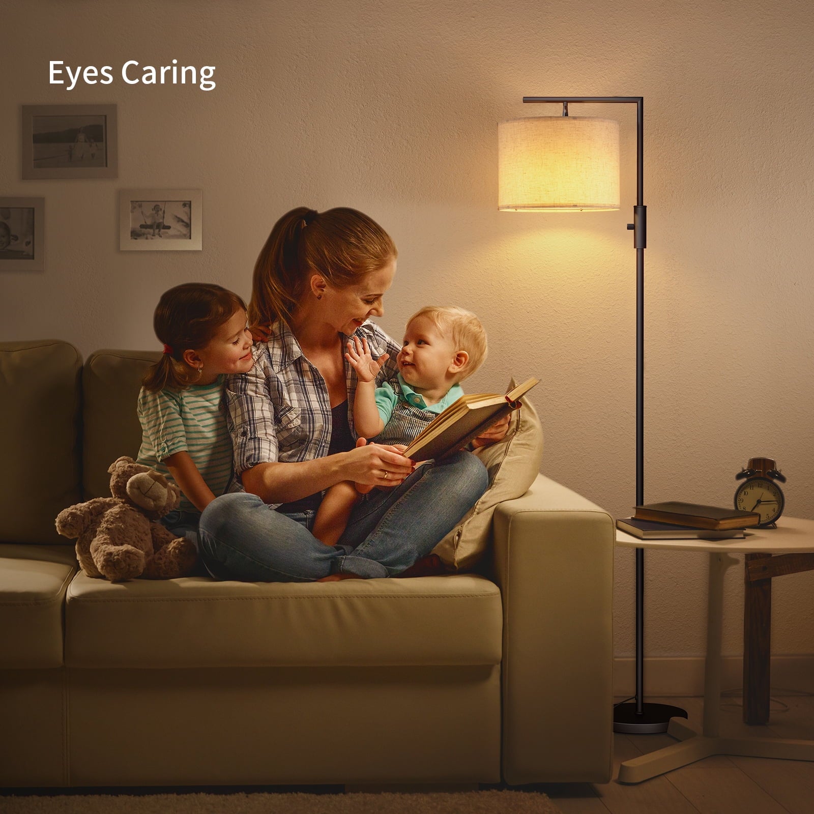 Cozylumi™ Iron Modern Standing Lamp, Gold Floor Lamp for Living Room, with Rotary