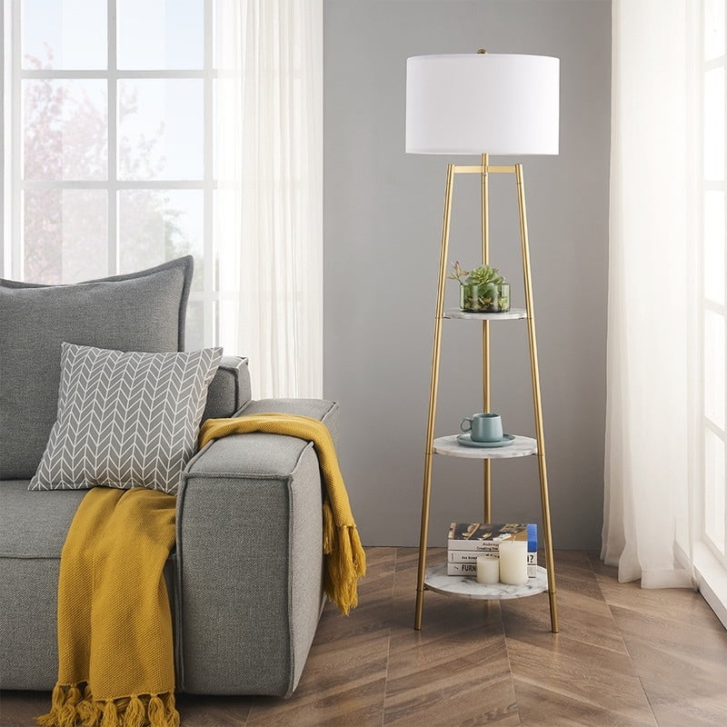 Cozylumi™ Rosen Garden LT7031 Floor Lamp with Round Shelves - Gold