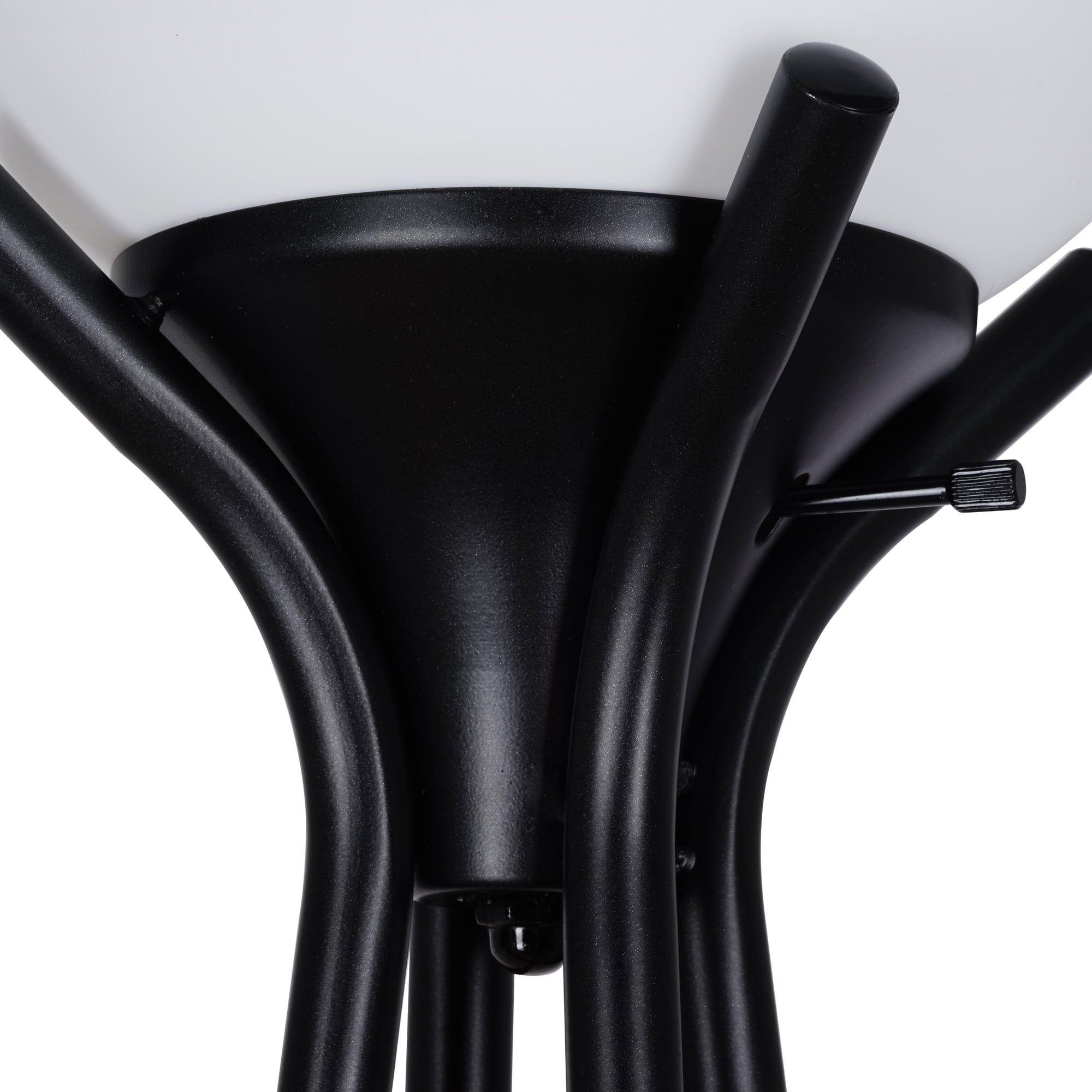 Cozylumi™ Metal Etagere Floor Lamp with Shelves, Charcoal Finish