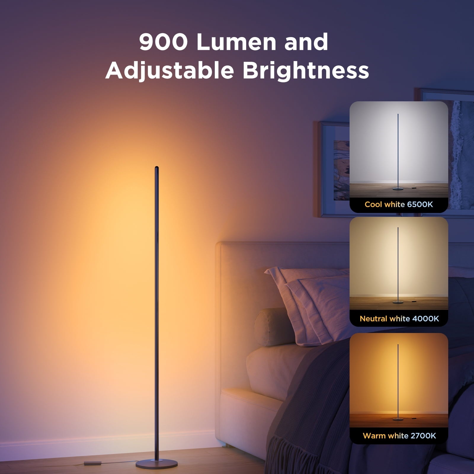 Cozylumi™ Govee Smart RGBICW Floor Lamp