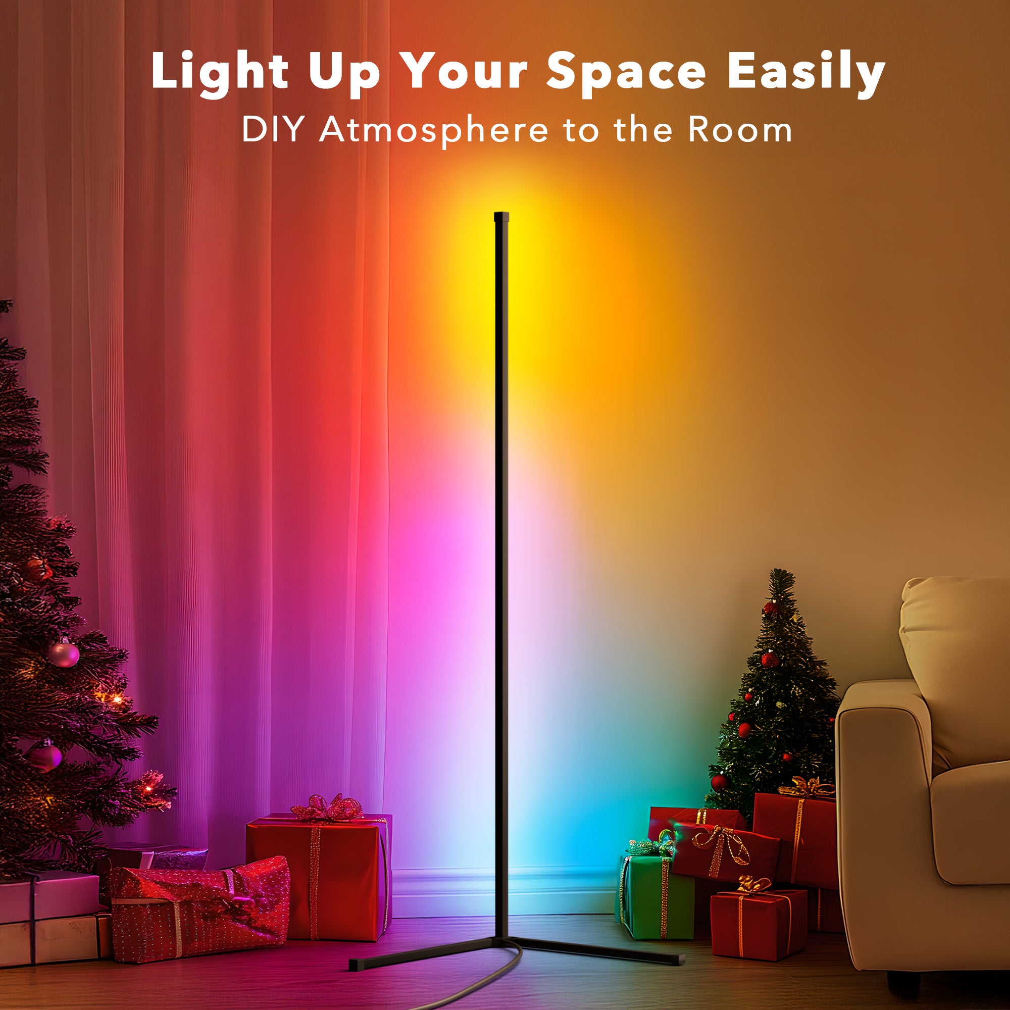Cozylumi™ VIPLIKE Led Corner Floor Lamp,Smart APP&Remote Control Colors Changing Lamps