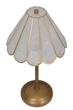 Cozylumi™ Capiz Scalloped Glass Table Lamp, Gold Finish, 19"H