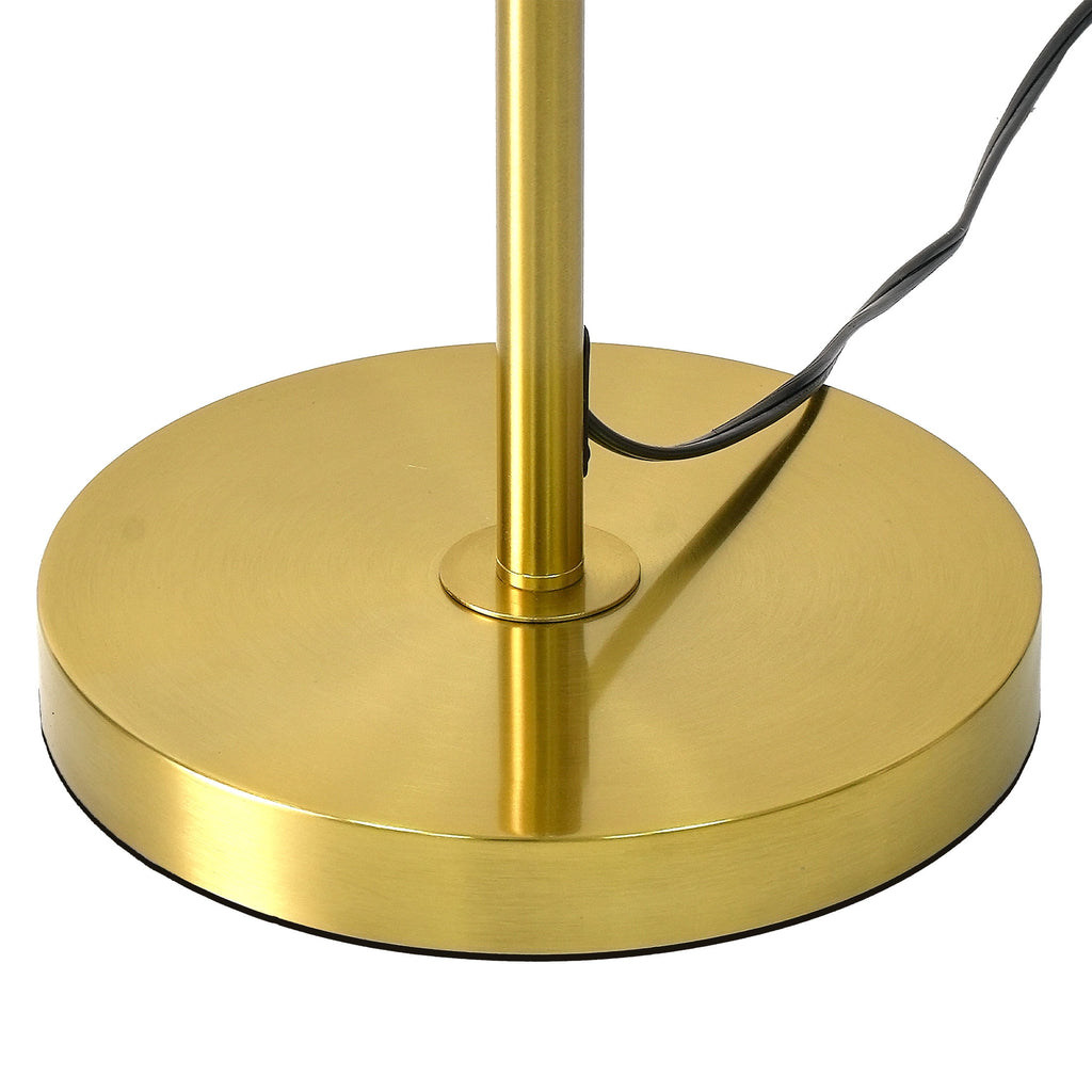 Cozylumi™ 62.5" Boho Arc Floor lamp with Brown Rattan Shade,Farmhouse Gold Standing